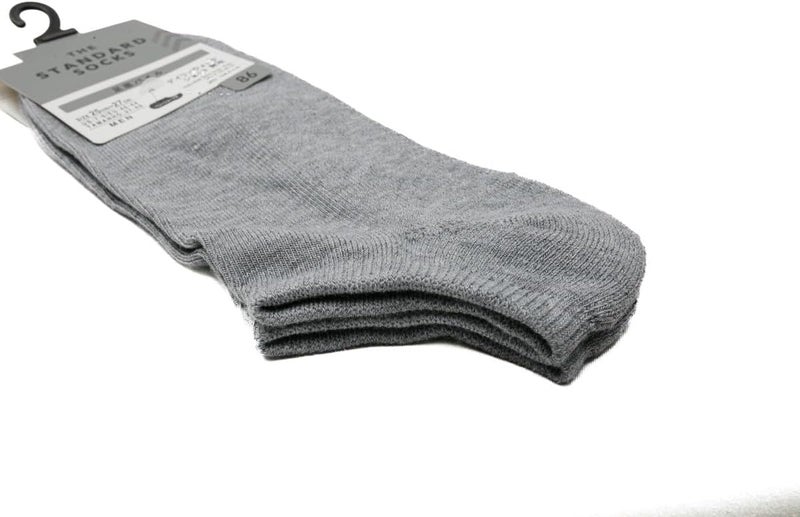Daiso Daily Walk Short Socks - Plain - US 7-9 - EU 40-44 - Grey - Image 2